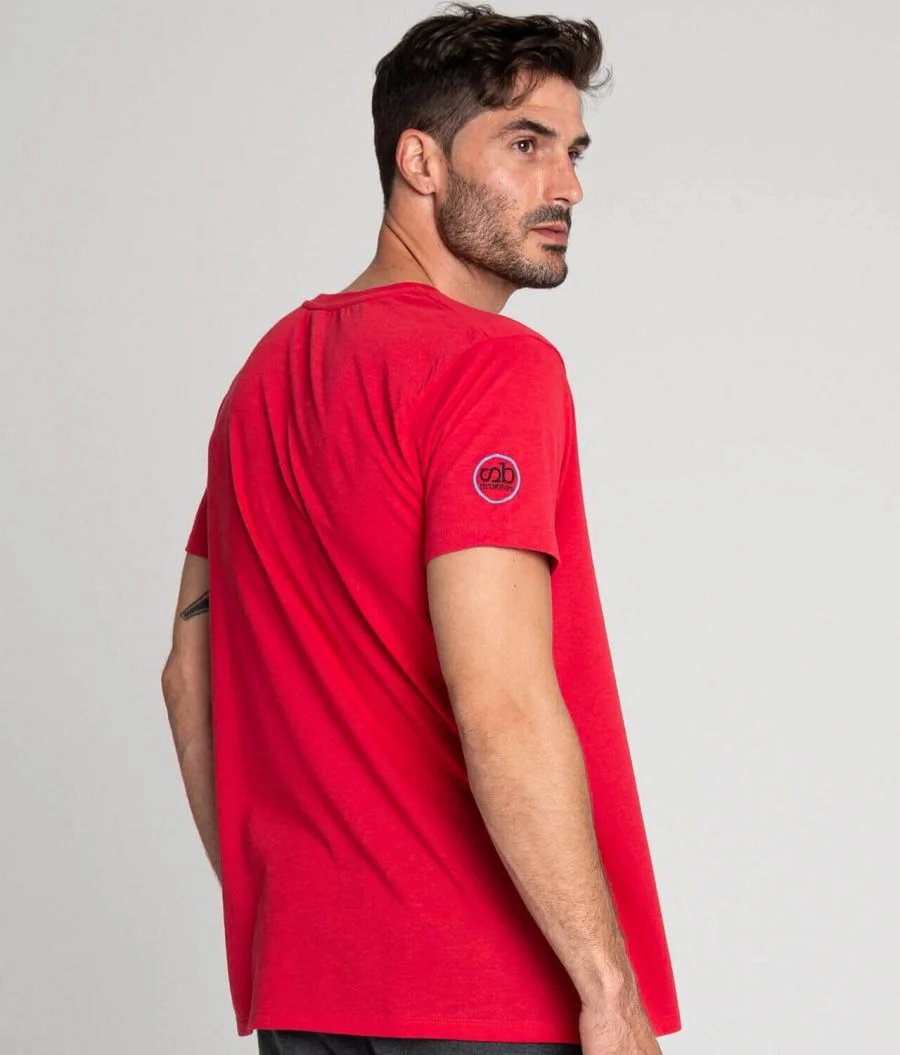Camiseta algodón antimosquitos hombre rojo 3