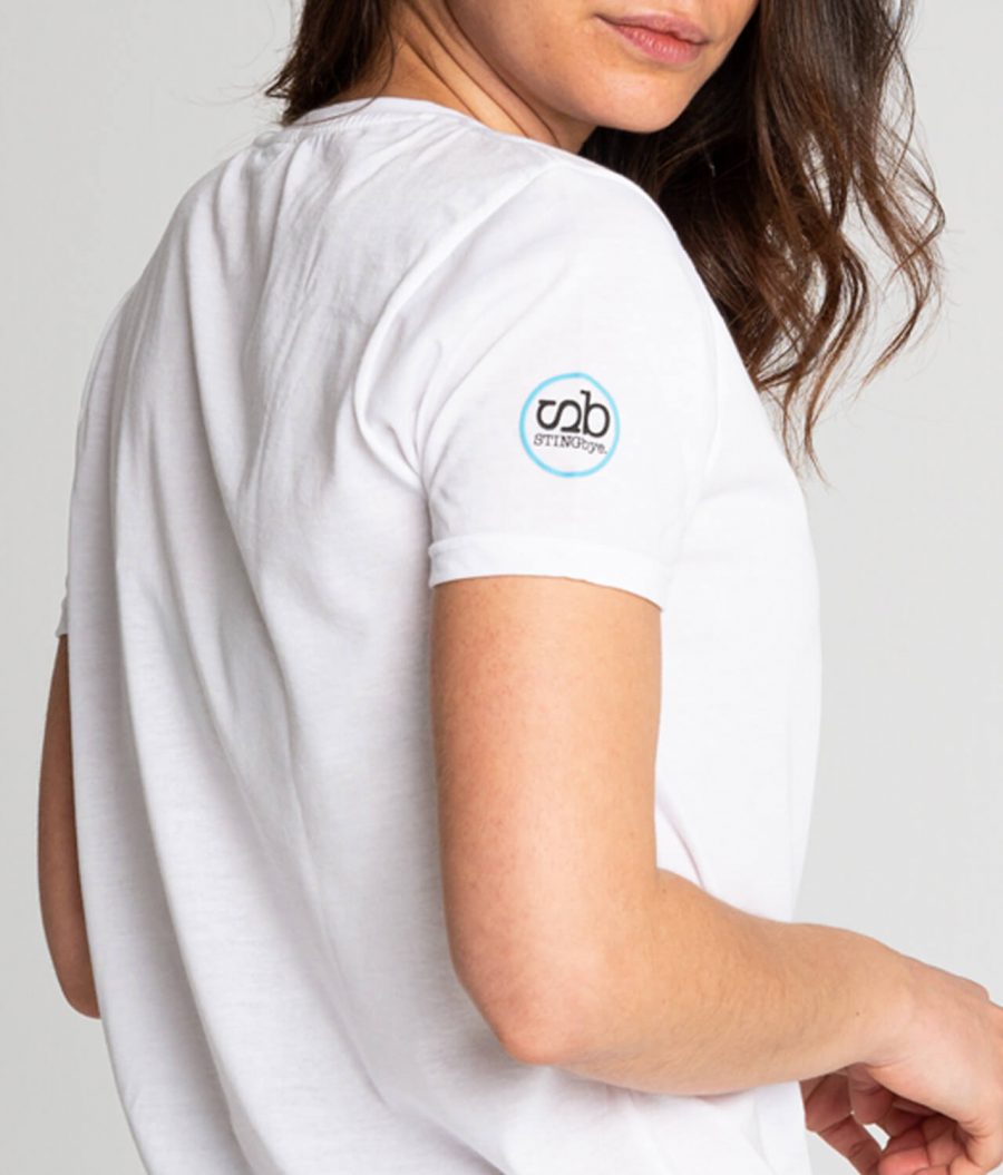 Camiseta algodón antimosquitos mujer blanco 5
