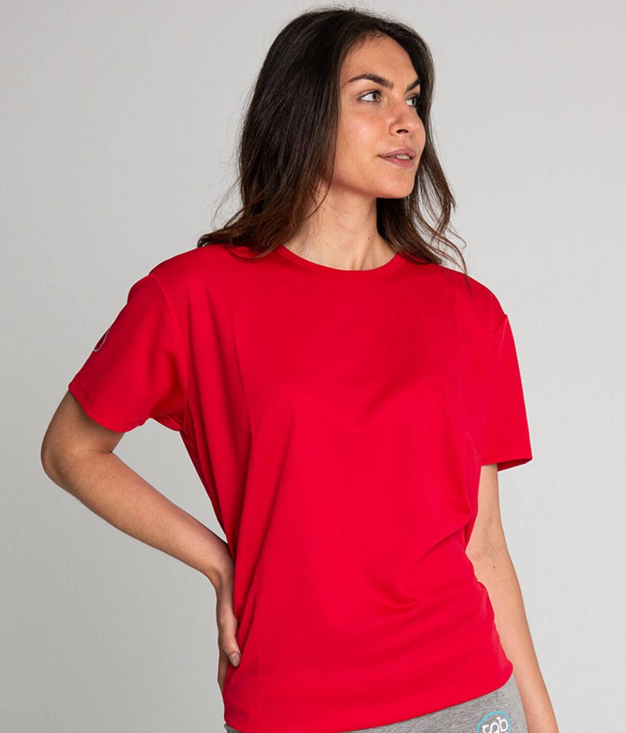 Camiseta técnica antimosquitos mujer rojo 3