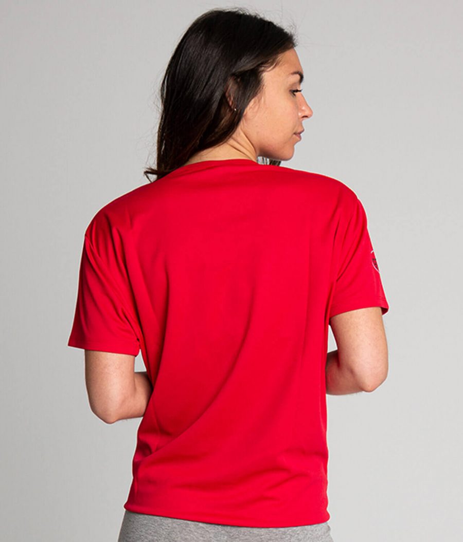 Camiseta técnica antimosquitos mujer rojo 4
