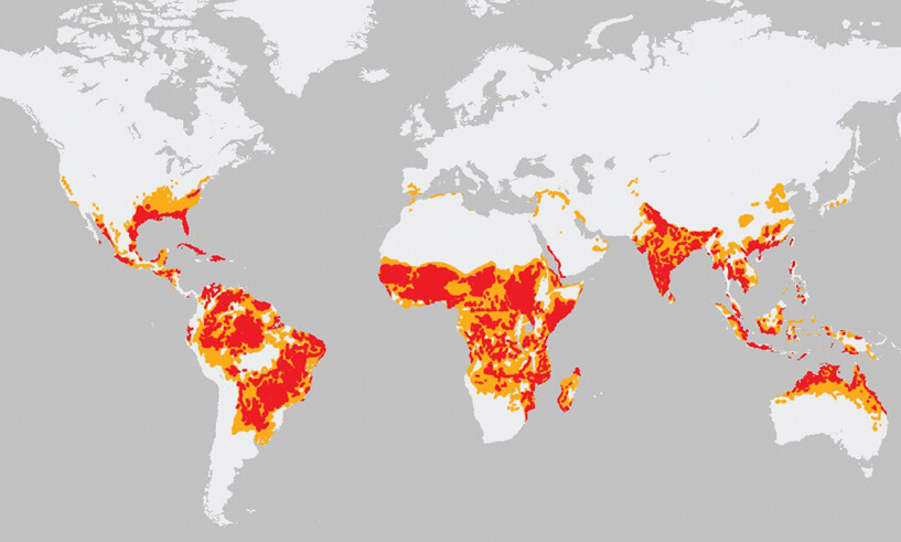 Países con más enfermedades transmitidas por los mosquitos